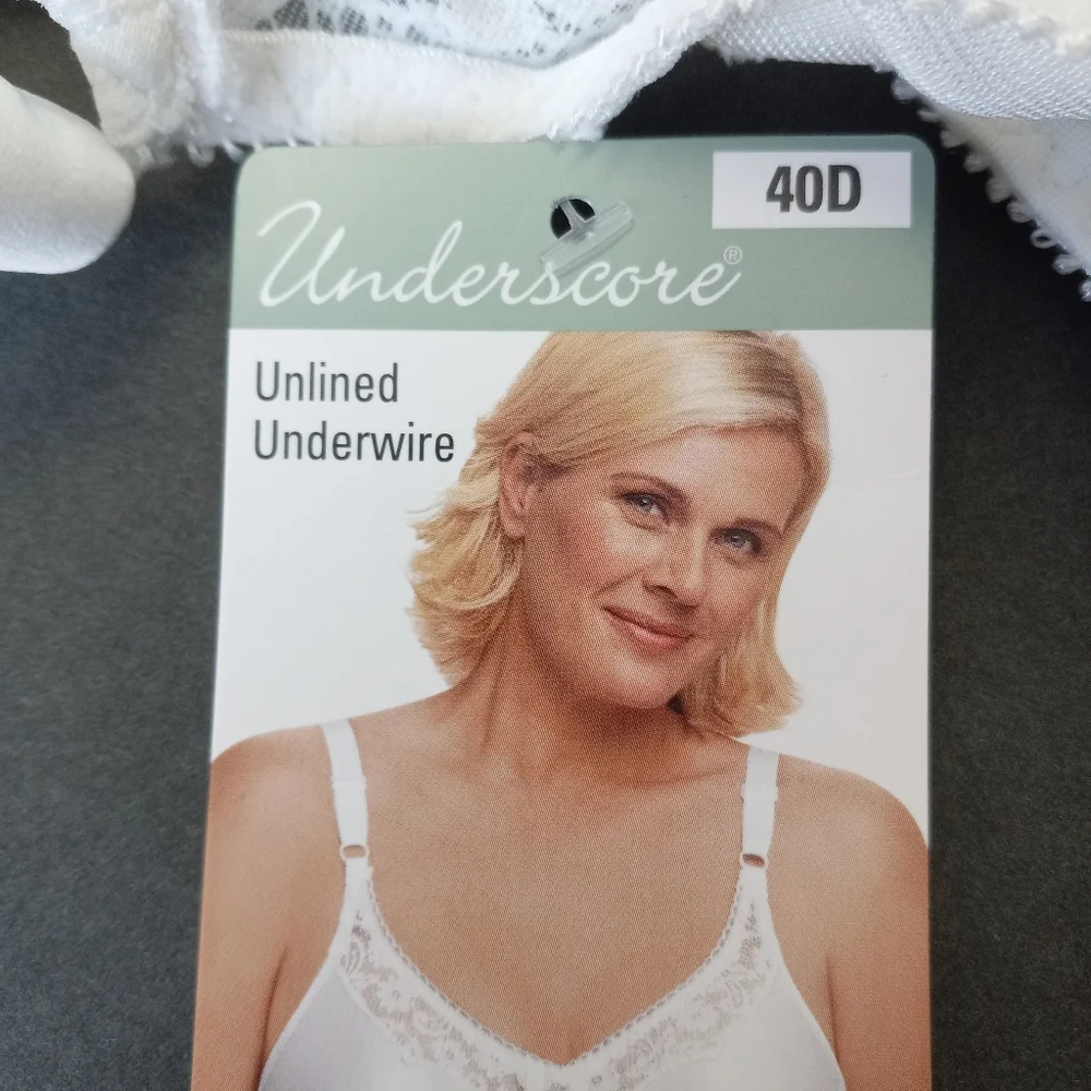 Underscore Unlined Underwire Lace Trim Bra